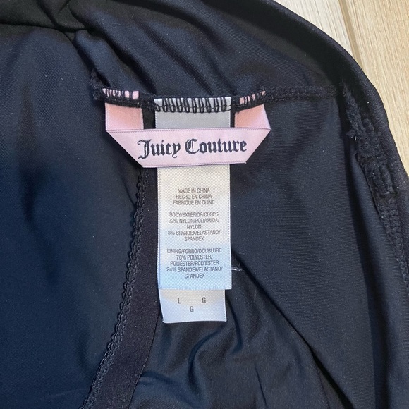 Juicy Coutour Black Strapless Swimsuit with Ruffle Hem - Picture 3 of 3